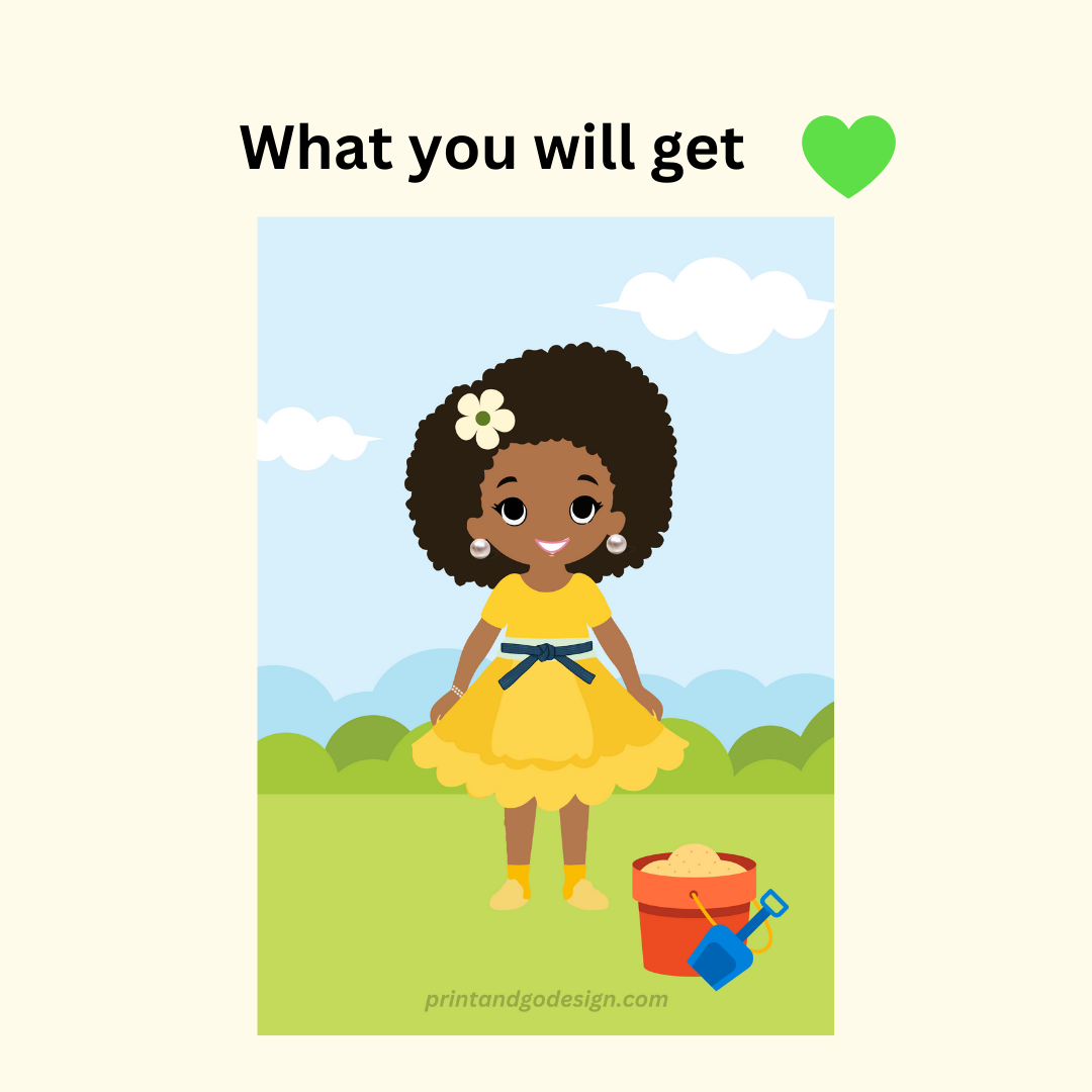 Beautiful little girl Wall Art print in multi tones, modern print for any room decor