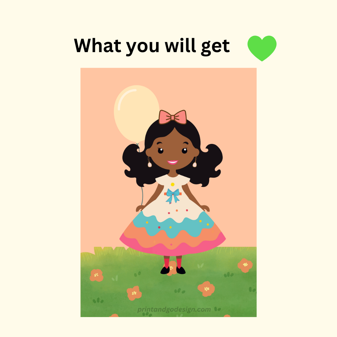 Beautiful little girl Wall Art print in multi tones, modern print for any room decor