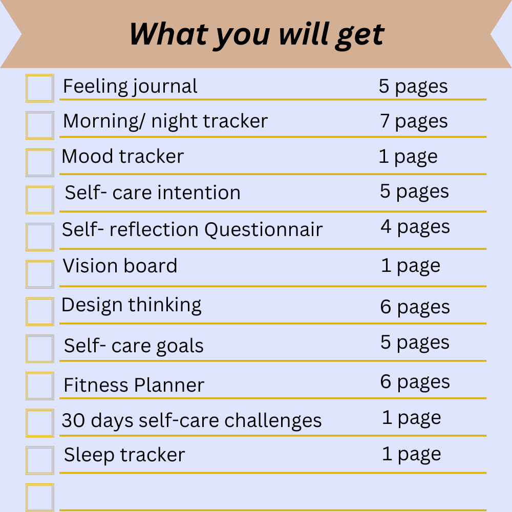 143 printable Self-Care & Anti- Anxiety planner to take care of yourself, sleep, routine, goals, fitness and more