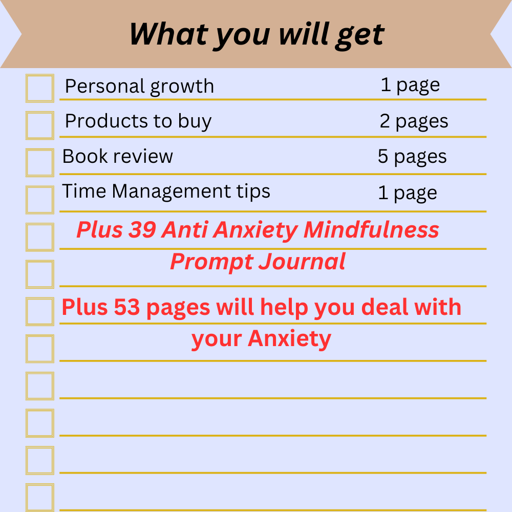 143 printable Self-Care & Anti- Anxiety planner to take care of yourself, sleep, routine, goals, fitness and more