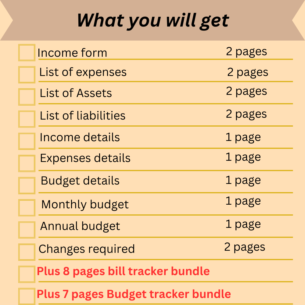 30 Printable budget planner to plan and track your budget