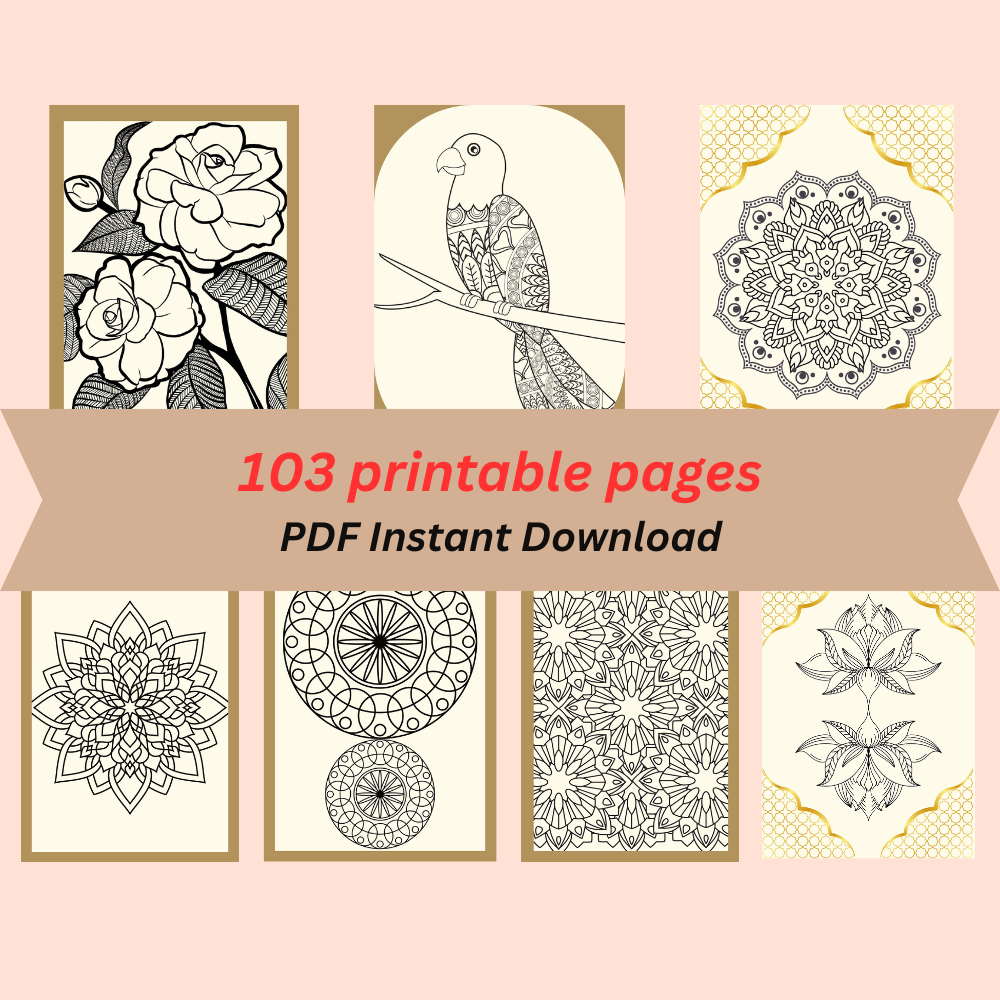 103 printable mandala coloring pages, simple ones to more sophisticated
