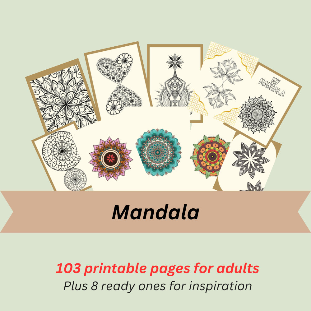 103 printable mandala coloring pages, simple ones to more sophisticated