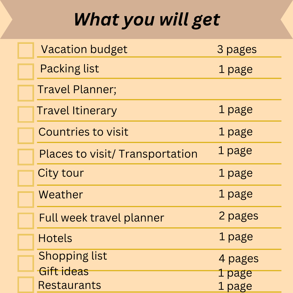 41 printable travel planner from flight to hotel, budget and more