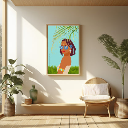 SET OF 2 (+2 BONUS) | Melanin Wall Decor Set | Modern Black Woman Prints | Boho Chic Home Wall Art