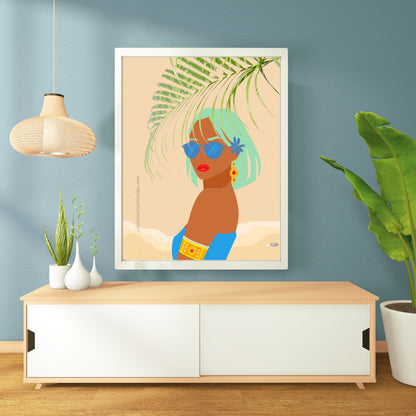 SET OF 2 (+2 BONUS) | Melanin Wall Decor Set | Modern Black Woman Prints | Boho Chic Home Wall Art