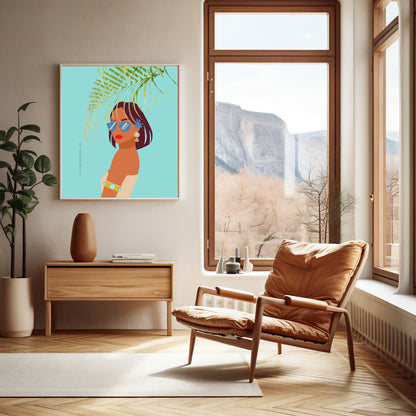 SET OF 2 (+2 BONUS) | Melanin Wall Decor Set | Modern Black Woman Prints | Boho Chic Home Wall Art