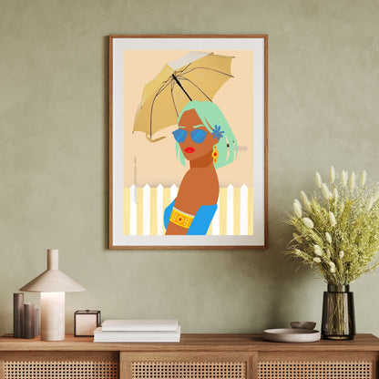 SET OF 2 | Black Girl Magic Wall Art | Melanin Illustration Prints Set | Boho Gallery Decor