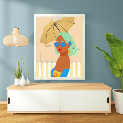 SET OF 2 | Black Girl Magic Wall Art | Melanin Illustration Prints Set | Boho Gallery Decor