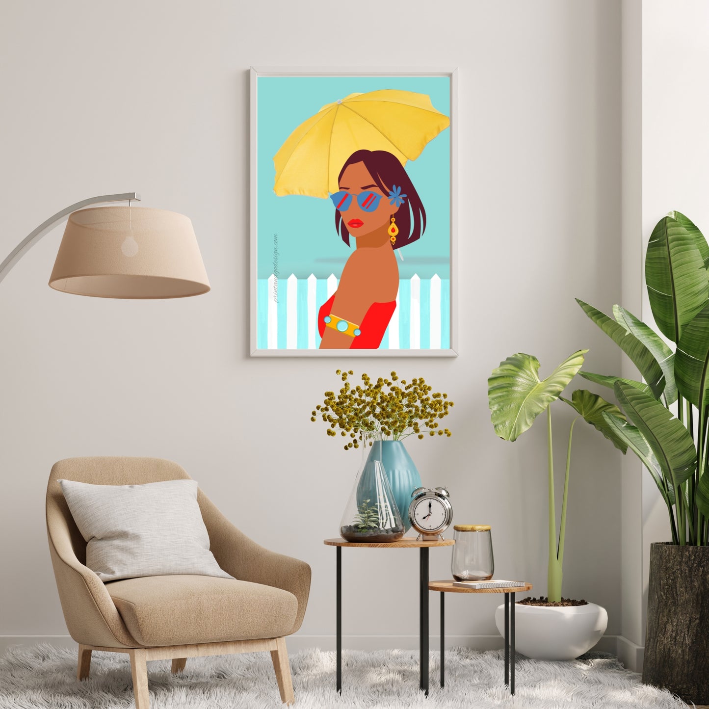 SET OF 2 | Black Girl Magic Wall Art | Melanin Illustration Prints Set | Boho Gallery Decor