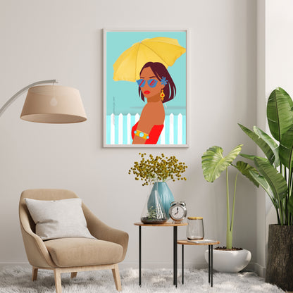 SET OF 2 | Black Girl Magic Wall Art | Melanin Illustration Prints Set | Boho Gallery Decor