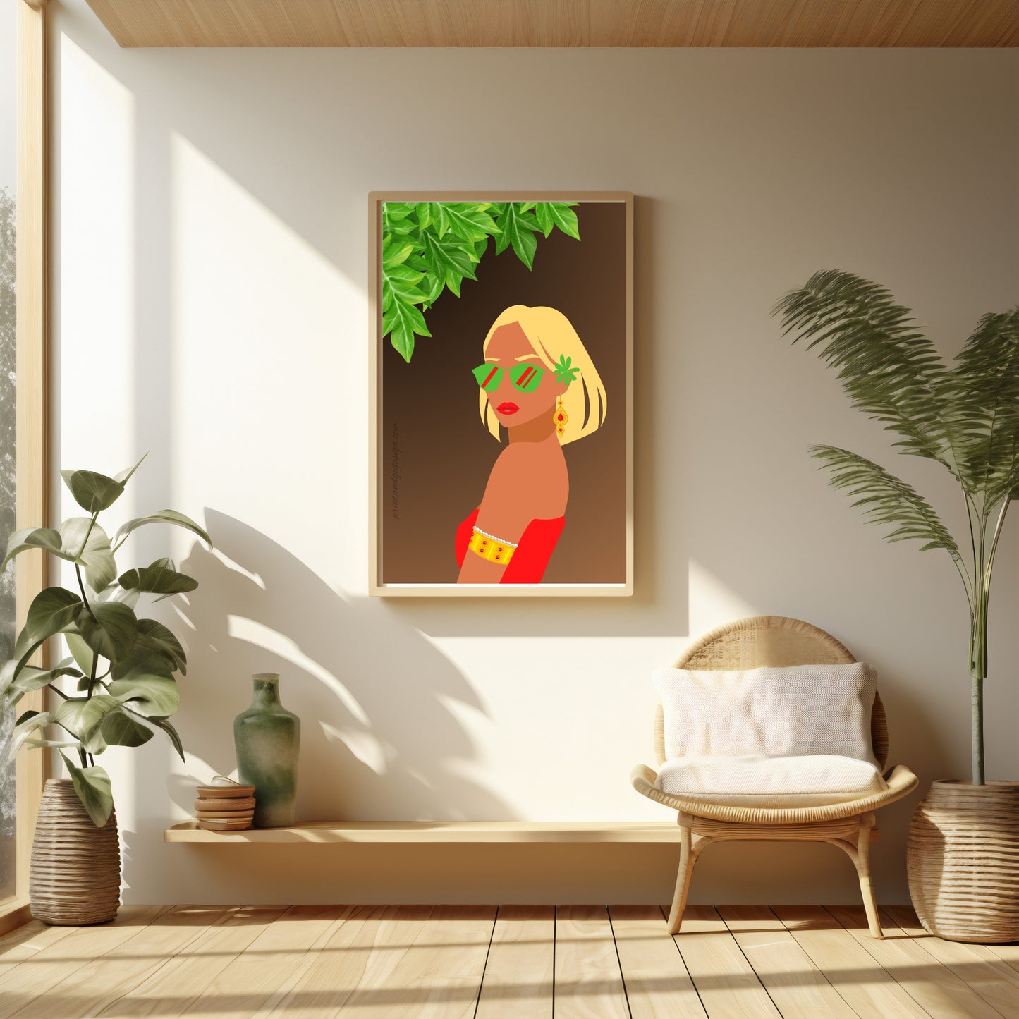 SET OF 2 (+BONUS) | African American Woman Art Prints | Melanin Wall Gallery Set | Modern Boho Decor