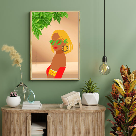 SET OF 2 (+BONUS) | African American Woman Art Prints | Melanin Wall Gallery Set | Modern Boho Decor