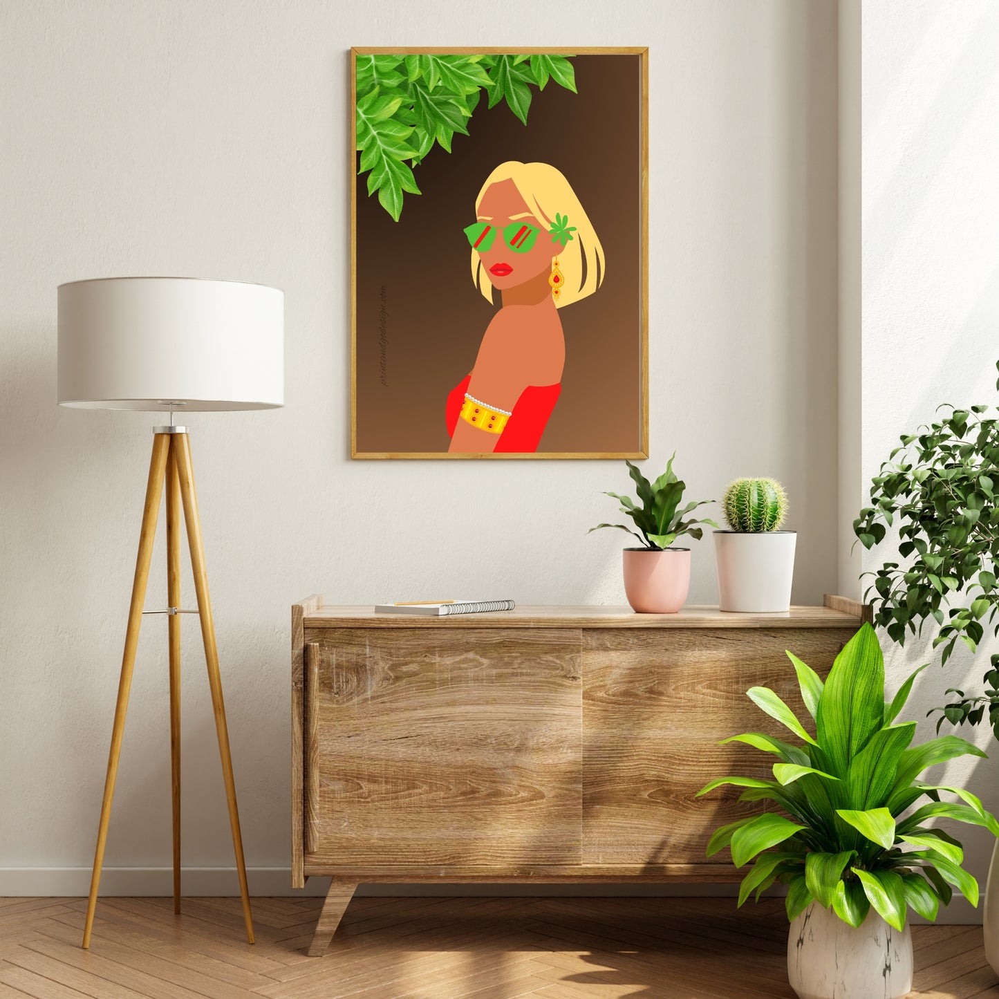 SET OF 2 (+BONUS) | African American Woman Art Prints | Melanin Wall Gallery Set | Modern Boho Decor