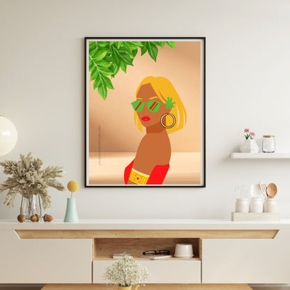 SET OF 2 (+BONUS) | African American Woman Art Prints | Melanin Wall Gallery Set | Modern Boho Decor