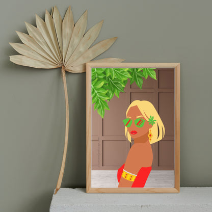 SET OF 2 (+BONUS) | African American Woman Art Prints | Melanin Wall Gallery Set | Modern Boho Decor