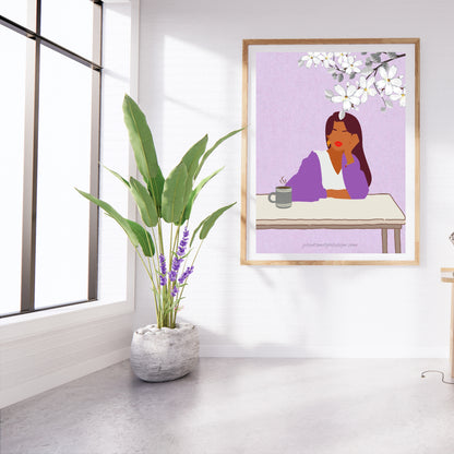 SET OF 2 | Melanin Fashion Wall Prints | Black Woman Illustration Set | Modern Chic Decor