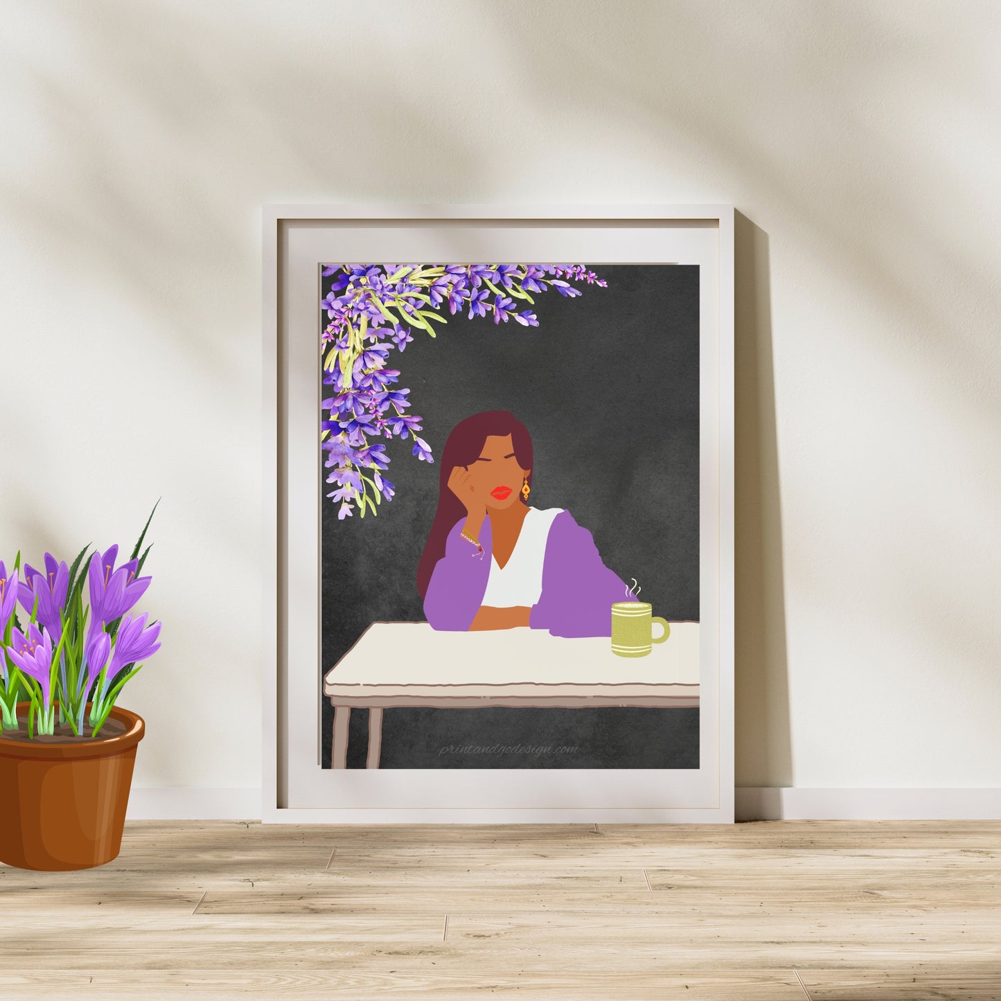 SET OF 2 | Melanin Fashion Wall Prints | Black Woman Illustration Set | Modern Chic Decor