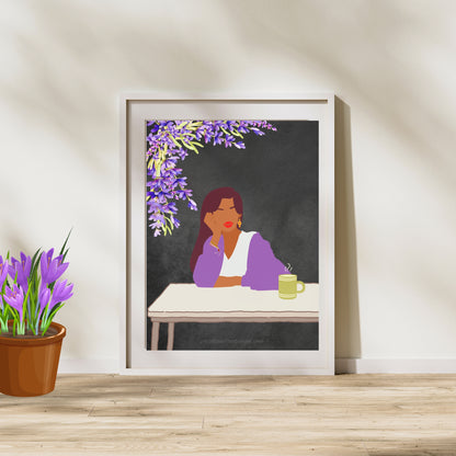 SET OF 2 | Melanin Fashion Wall Prints | Black Woman Illustration Set | Modern Chic Decor