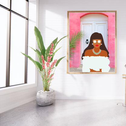 Bundle OF 3 | Black Woman Gallery Wall Art | Melanin Illustration Set | Boho Minimalist Decor