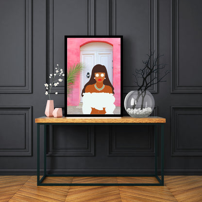 Bundle OF 3 | Black Woman Gallery Wall Art | Melanin Illustration Set | Boho Minimalist Decor