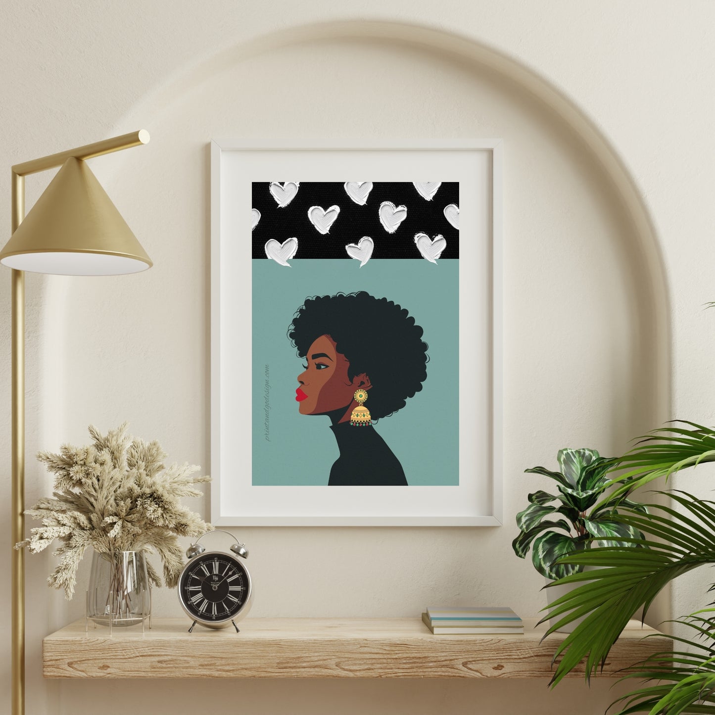 Melanin Wall Art Set of 2 | Black Woman Portrait Printable Art | African American Fashion Illustration | Modern Gallery Wall Decor | Instant Download
