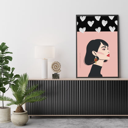 Fashion Portrait Wall Art Set of 2 | Modern Woman Printable Poster | Elegant Fashion Illustration | Stylish Gallery Wall Decor | Instant Download