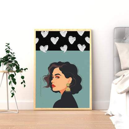 Fashion Portrait Wall Art Set of 2 | Modern Woman Printable Poster | Elegant Fashion Illustration | Stylish Gallery Wall Decor | Instant Download