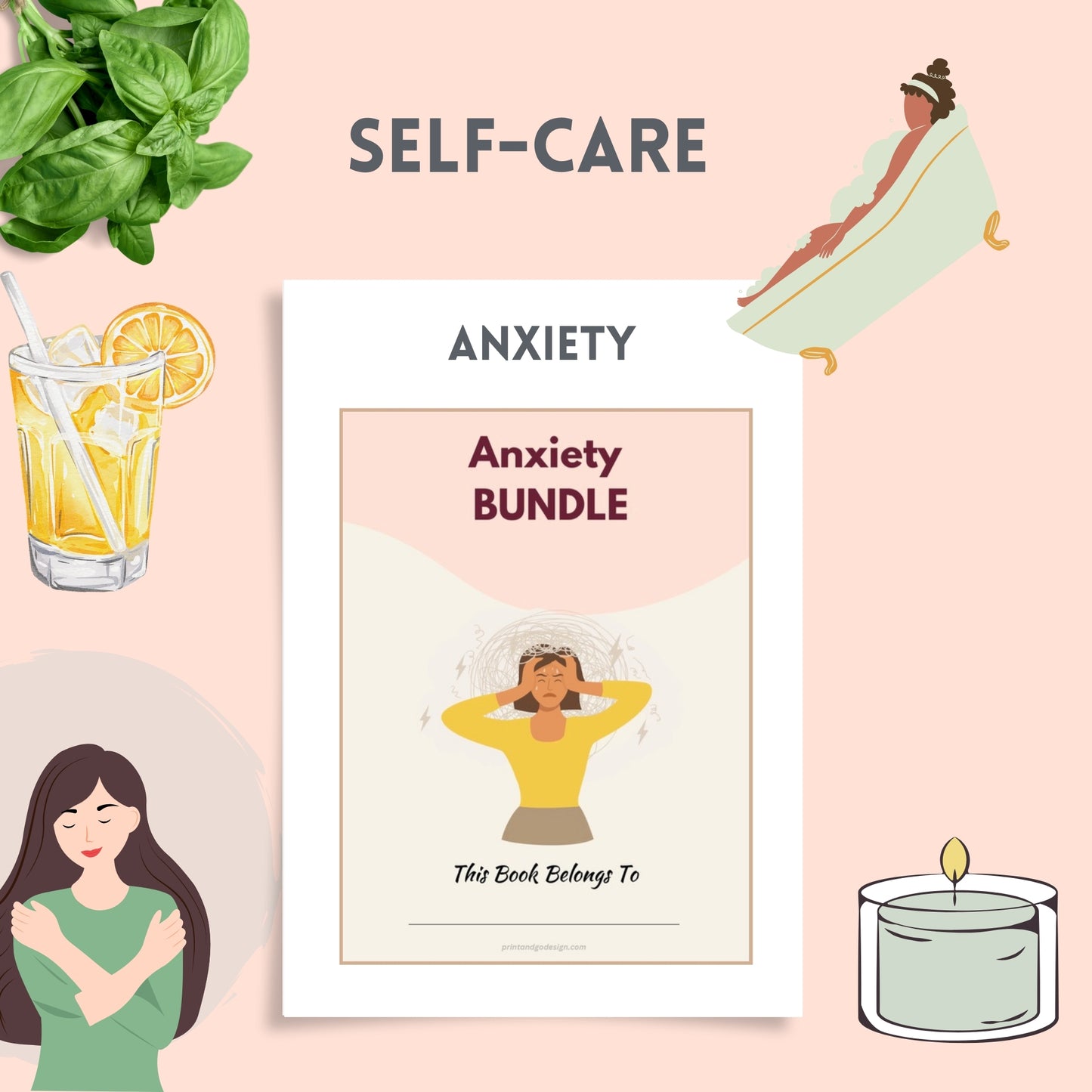 Ultimate Anti-Anxiety Digital Planner Bundle | 5-in-1 Mindfulness & Recovery Hyperlinked Toolkit | Compatible with GoodNotes, Noteshelf, Xodo & PDF