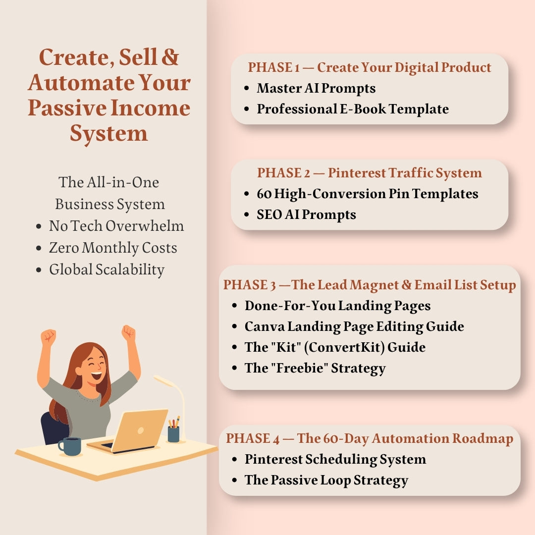 The 4-Step Pinterest Automated Sales System| Create, Sell & Automate Your Passive Income System with Pinterest