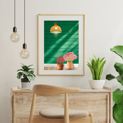 Botanical Window Wall Art Set of 2 | Floral Window Printable Decor | Green Wall Botanical Prints | Modern Gallery Wall Art