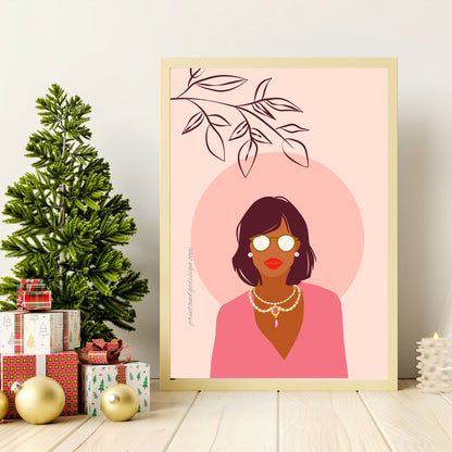 Bundle OF 3 | Melanin Art Prints Set | Black Woman Illustration | Modern Boho Bedroom Wall Decor