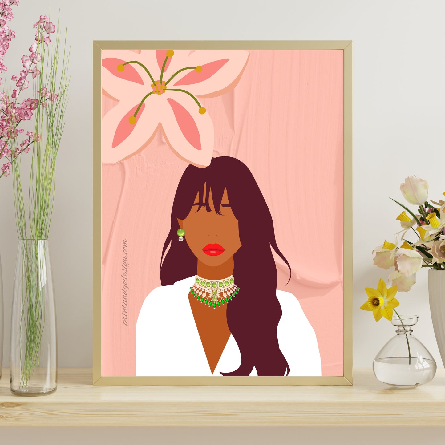 Bundle OF 3 | Melanin Art Prints Set | Black Woman Illustration | Modern Boho Bedroom Wall Decor