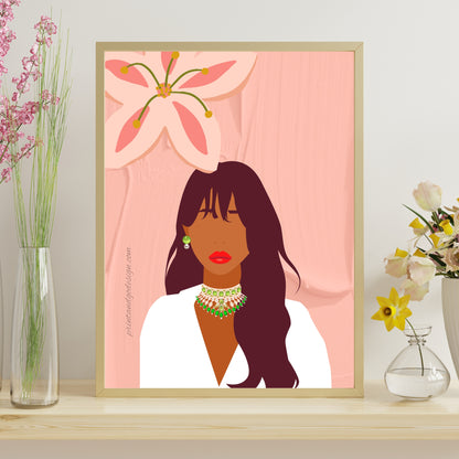 Bundle OF 3 | Melanin Art Prints Set | Black Woman Illustration | Modern Boho Bedroom Wall Decor