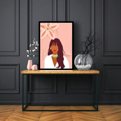 Bundle OF 3 | Melanin Art Prints Set | Black Woman Illustration | Modern Boho Bedroom Wall Decor