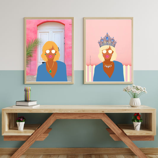 SET OF 3 | African American Fashion Wall Art | Melanin Illustration Prints | Chic Gallery Decor