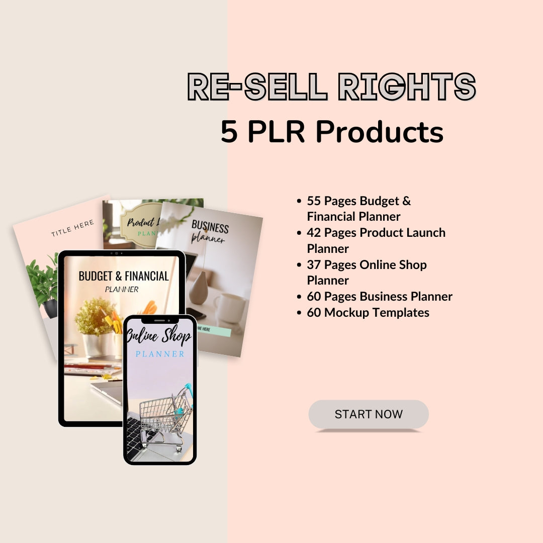 The Ultimate Digital Product Planner & 5 Business Planners & Mockup Bonus| with Re-Sell Rights to start selling immediately