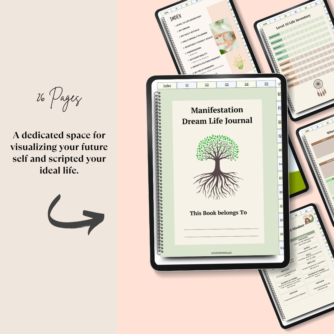 The Ultimate Manifestation & Dream Life Bundle: 369 Method Workbook & Hyperlinked Planners (Classic Edition)