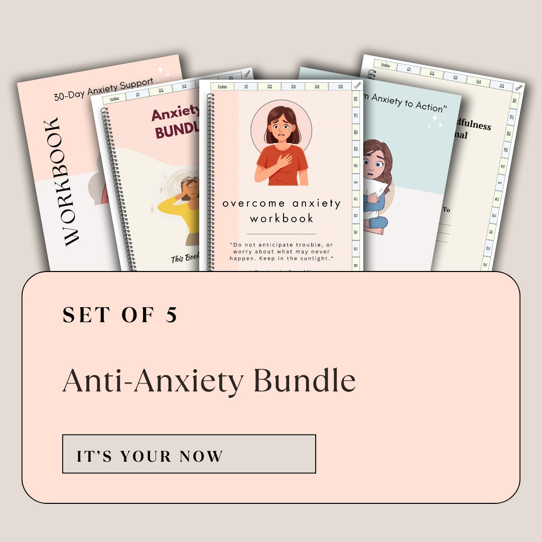 Ultimate Anti-Anxiety Digital Planner Bundle | 5-in-1 Mindfulness & Recovery Hyperlinked Toolkit | Compatible with GoodNotes, Noteshelf, Xodo & PDF