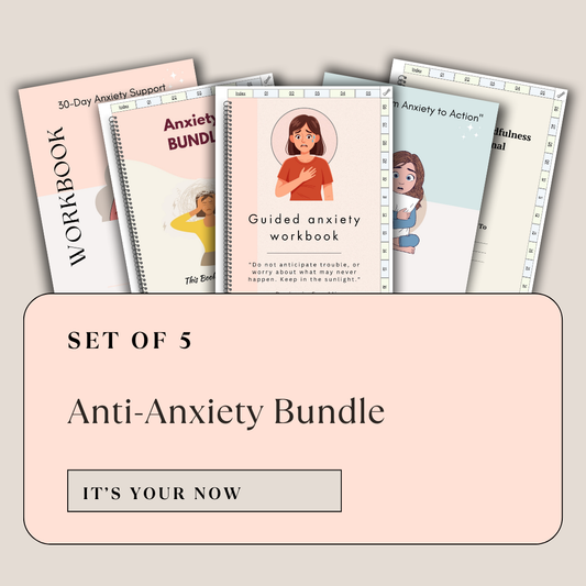 Ultimate Anti-Anxiety Digital Planner Bundle | 5-in-1 Mindfulness & Recovery Hyperlinked Toolkit | Compatible with GoodNotes, Noteshelf, Xodo & PDF